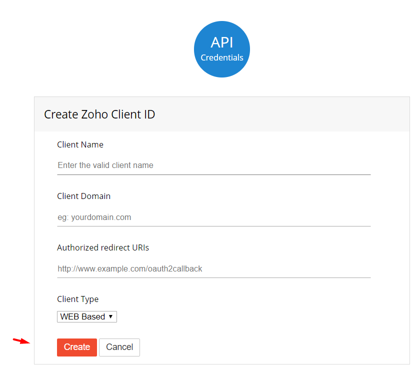 Create Zoho Client ID